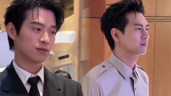 Li Xian and Wei Daxun on set—those genuine 183+ cm heights are a real treat to the eyes.