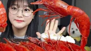 căng tin lúc nửa đêm! Tôm đỏ khổng lồ (tôm carabinero) tôm sống🦐