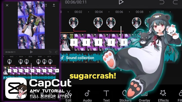 AMV TUTORIAL FULL MIRROR EFFECT CAPCUT EDIT SUGAR CRASH!