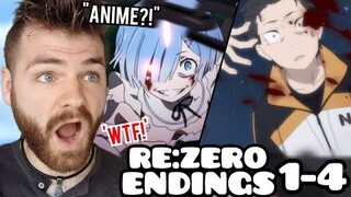 First Time Reacting to "Re:ZERO Endings (1-4)" | Non Anime Fan!