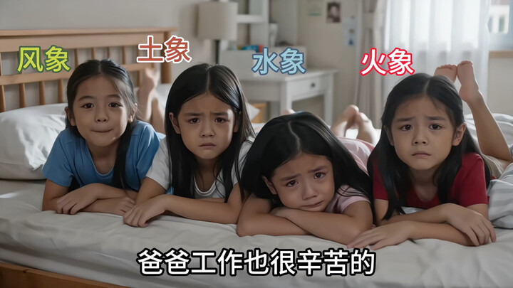 The Four Symbols babies have different attitudes toward the same thing.