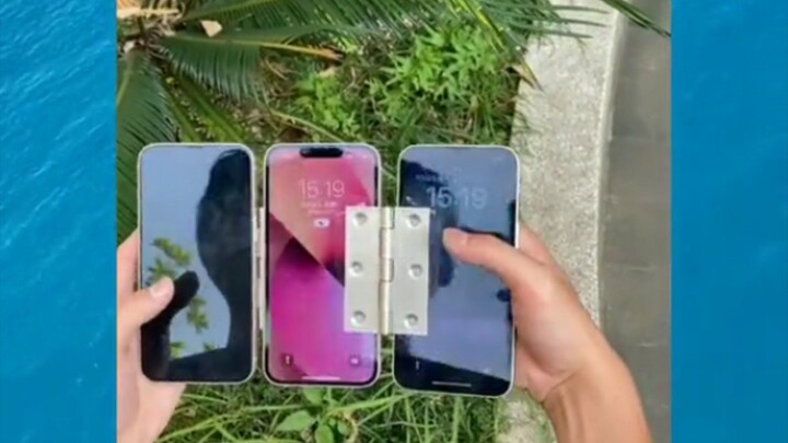 Gak mau kalah,orang ini ciptakan hp lipat sendiri !!