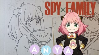 menggambar anime spy x family anya