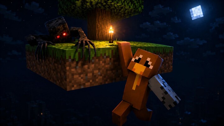 Minecraft one block horror
