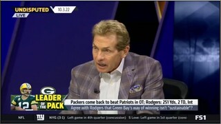 UNDISPUTED - Skip Bayless reacts to Packers win NAIL-BITTER in overtime vs Patriots