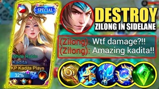 KADITA DESTROY ZILONG IN RANK GAME!! | KADITA BEST BUILD 2022 | TOP GLOBAL KADITA GAMEPLAY
