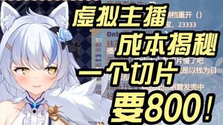 【艾尔莎】虚拟主播成本揭秘 一个切片要800！