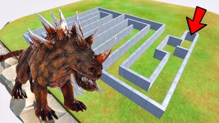 Escape from Hellhounds in the Maze. Animal Revolt Battle Simulator (ARBS)