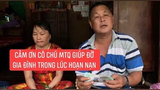 Vợ chồng Bệnh não mừng rơi nước mắt khi nhận được tiền của MTQ trong lúc hoạn nạn.