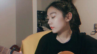 A girl covered Justin Bieber's "intentions" with guitar