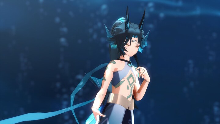 【原神MMD/4K】心情像水中的红金鱼一样摇摆-北冥鲲鹏魈