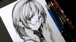 วิธีการวาดสาวอนิเมะในแว่นตา สอนวาดการ์ตูนสำหรับผู้เริ่มต้น