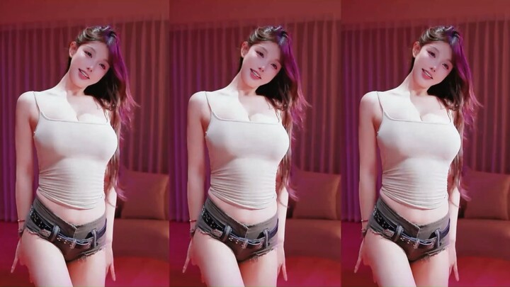 Tali spaghetti merah muda + celana pendek seksi     Ayunan besar