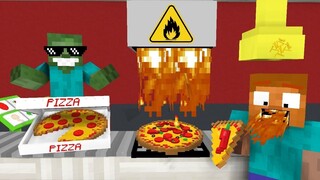 Monster School_ WORK AT PIZZA PLACE! - Minecraft Animation