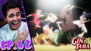 "GIN CANT CATCH A BREAK" Gintama Episode 62 Live Reaction!