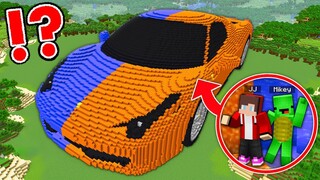 JJ and Mikey Found THE BIGGEST LAVA vs WATER CAR in Minecraft Maizen!