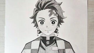 Teach you how to draw Tanjiro "Demon Slayer"