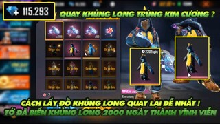 Free Fire| Cách lấy đồ khủng long quay lại dễ - biến khủng long jean 2000 ngày thành vĩnh viễn