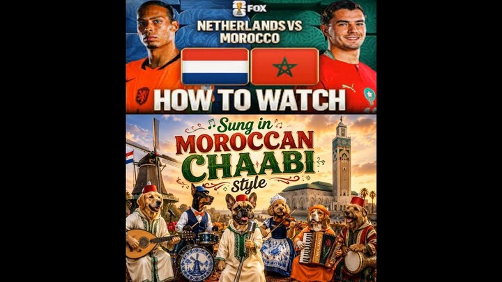 Netherlands VS Morocco Sung in Moroccan Chaabi style