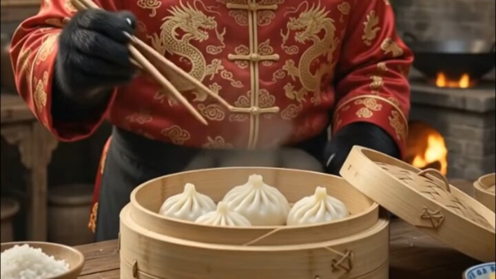 《如果熊猫成为了一名中餐厨师》What If a Panda Became a Chinese Chef?#熊猫 #熊猫厨师 #中国美食 #AI生成 #AI视频 #治愈 #可爱 #美食ASMR