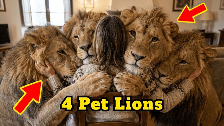 This kind woman rescued 4 helpless lion cubs  Lion cubs rescue  4 lion cubs resc