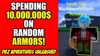 Buying 1333 Armors - Trying to get Blackbeards OUTFIT in Anime Rifts DBZ Adventures Unleashed