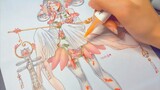 [Life] Process of Coloring: The Girl Holding a Pipa