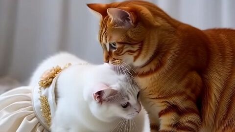 แมวส้มแต่งงานกับแมวขาวแต่แมวสลิดเมียน้อยแมวส้มมาร่วมด้วย