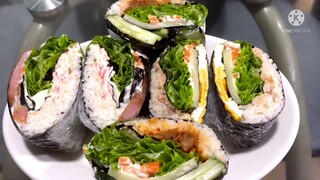 KOREAN FOLDED KIMBAP NEW TREND | 3 WAYS | INSTEAD OF ROLLING IT'S FOLDED