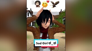 Mikasa is sad girl. NEXT?  shingekinokyojin aot AttackOnTitan fyp untukanda reel foryoupage burung eren parodi mikasa anime aotindo