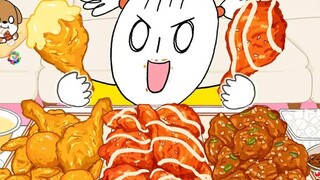 [Foomuk Animation] Ba hương vị gà rán cộng với mì gấu mèo vượt thời gian, ăn xong bạn sẽ có những gi