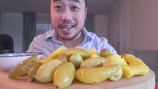 ASMR Thai Mixed Pickled Fruits (MOUTH WATERING CRUNCHY EATING SOUNDS)