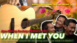 When I Met You FEMALE KEY APO Hiking Society Instrumental guitar karaoke cover with lyrics