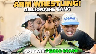 ARM WRESTLING sa BG HOUSE! You win! ₱5000 GCASH