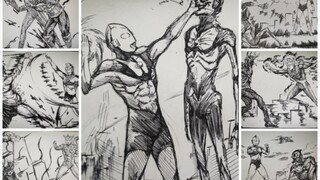 [Hand-drawn/Ultraman/Ferocious Giant] Ultra Brothers vs. Ferocious Giant