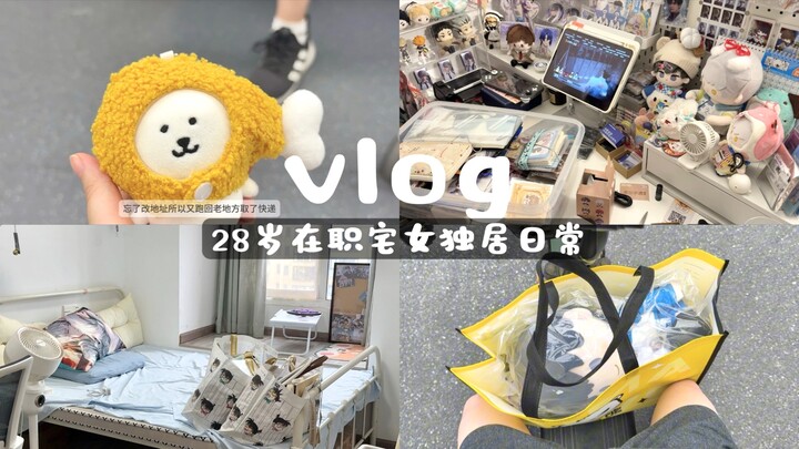 vlog#.宅女独居日常/搬家/整理房间/谷子收纳/光夜万达联动/模玩熊五折/同时拥有两只40cm娃是什么快乐！