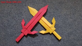 ORIGAMI - Gấp Cây Kiếm Bằng Giấy || Origami Sword