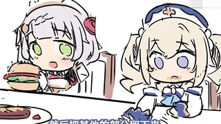 【提瓦特幼儿园】小诺艾尔和小芭芭拉正在乖乖地吃饭，旅行者下次也想一起吃【原神】