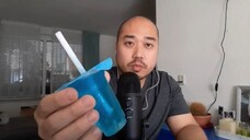 ASMR Jele Light Fresshy Blue Berry (Thai Jelly Drink) + Straw Nibbling & Agressive Mouth Sounds