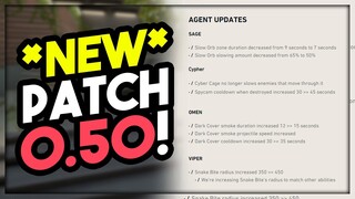 WEAPON and ABILITY CHANGES (Patch 0.50) | Valorant