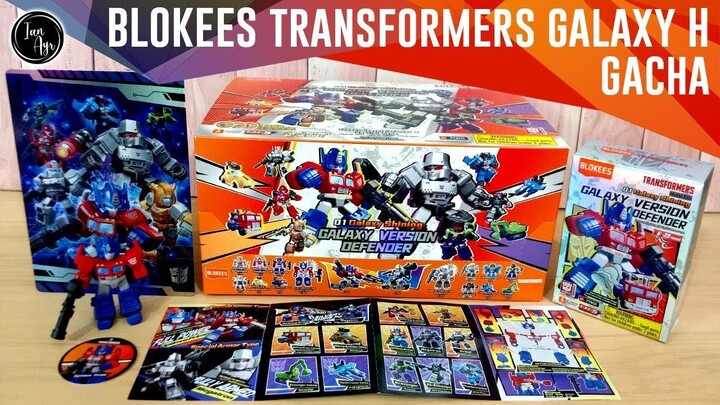 [ GACHA ] Blokees Transformers 01 Galaxy Shining Version Defender H Optimus Prime Bumblebee Megatron