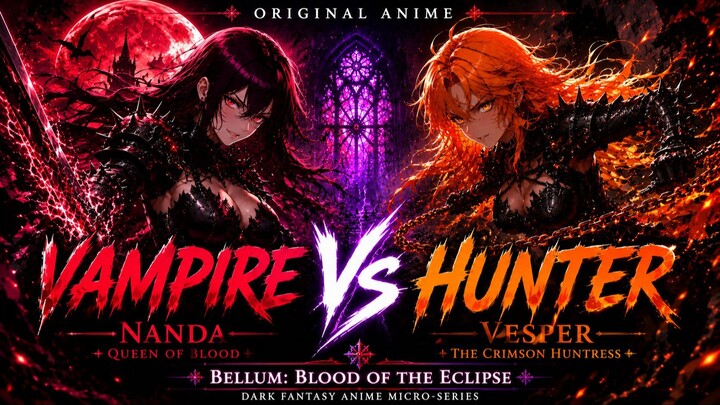 Vampire vs Crimson Huntress 🩸⚔️ | Nanda vs Vesper — Original Anime