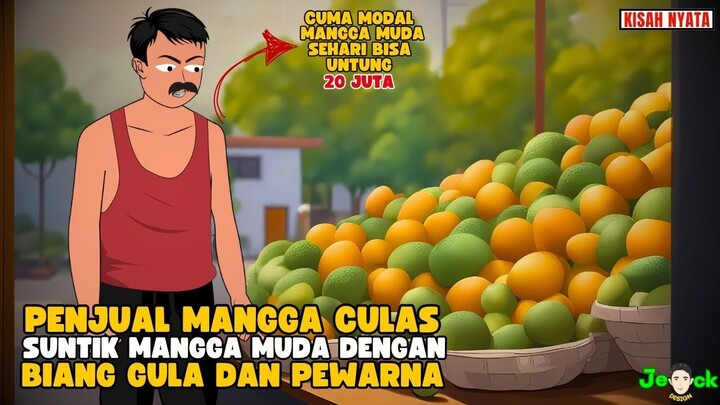 PENJUAL MANGGA CULAS SUNTIK MANGGA MUDA DENGAN BIANG GULA DAN PEWARNA PAKAIA