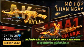 Free Fire | Hướng dẫn anh em quay AK kì lân và M4A1 địa ngục quay trở lại - Tỉ lệ cực ảo !