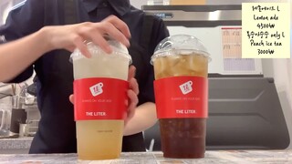 Cafe Vlog | Lemon ade - Peach ice tea #cafevlog #juice