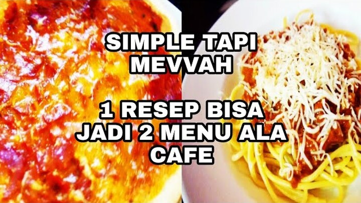 MEMBUAT PIZZA DAN PASTA DENGAN TOPING YANG SAMA