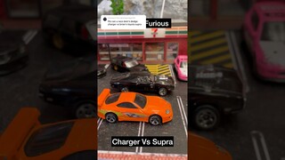 Supra Vs Charger Fast and furious 💥💥💥💨💨💨 #hotwheels #fastandfurious #supra #dodgecharger