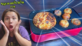 Cả nhà vào bếp thử thách làm bánh bạch tuộc Takoyaki siêu to khổng lồ & cái kết bất ngờ #1015