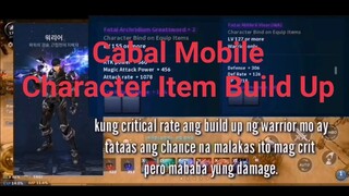 Cabal Mobile PH | Low Cost Character Item Build Up For Beginners/Newbie | Guide 2021.