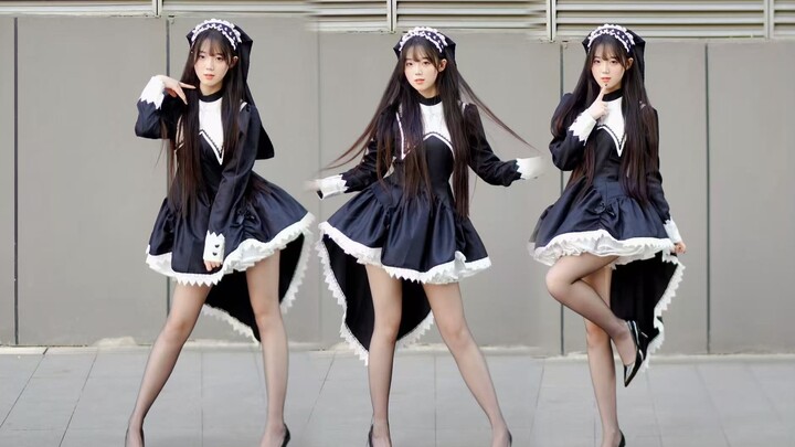 Black long straight hair + nun + stilettos — it’s the ultimate combo! 【GIRLS】